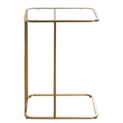 Loftscape Bout de canapé Sabugal - Verre / Métal - Doré -Meubles de salon Soldes 1000356853 220609 030 DETAILS P000000001000356853