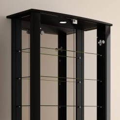 Fredriks Vitrine Nysa II - Avec éclairage inclus - Noir brillant 12 Fredriks Vitrine Nysa II - Avec éclairage inclus - Noir brillant -Meubles de salon Soldes 1000357369 220609 030 DETAILS P000000001000357369