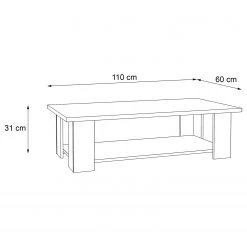 Loftscape Table basse Potom I - Imitation béton / Blanc -Meubles de salon Soldes 1000357992 220616 501 SKETCH DETAILS P000000001000357992 sketch