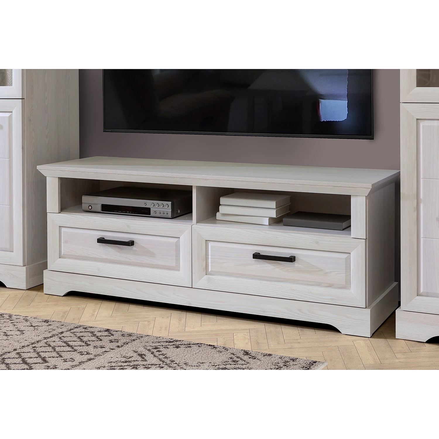 Ridgevalley Meuble TV New Dessa - Imitation pin blanc 4 Ridgevalley Meuble TV New Dessa - Imitation pin blanc – Image 2