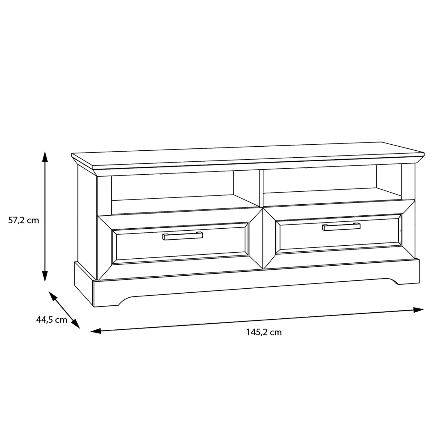 Ridgevalley Meuble TV New Dessa - Imitation pin blanc 9 Ridgevalley Meuble TV New Dessa - Imitation pin blanc – Image 7