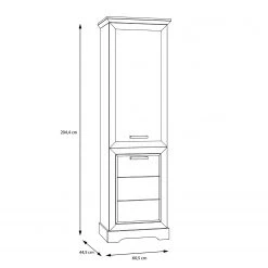 Ridgevalley Vitrine New Dessa - Imitation pin blanc -Meubles de salon Soldes 1000357999 220616 500 SKETCH DETAILS P000000001000357999 sketch