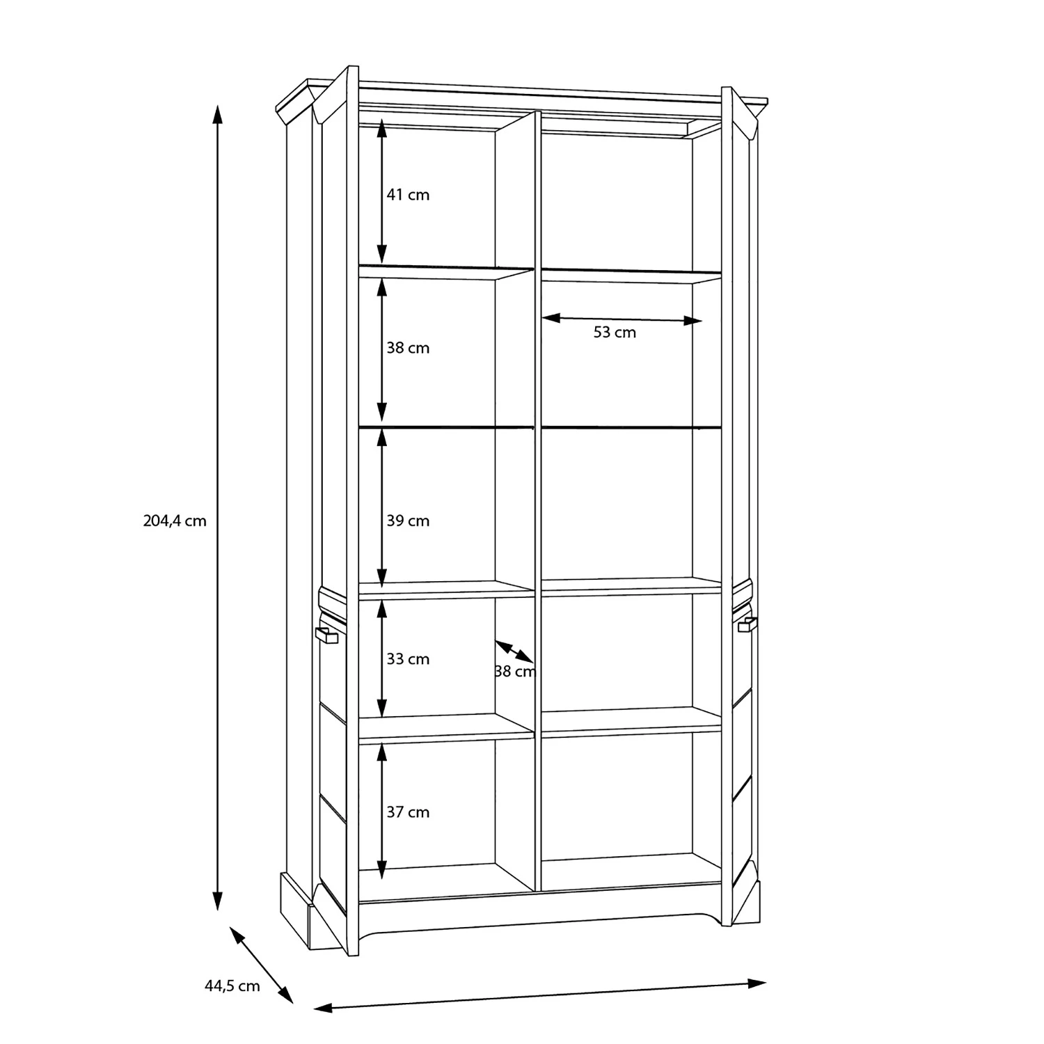Ridgevalley Vitrine double New Dessa - Imitation pin blanc 11 Ridgevalley Vitrine double New Dessa - Imitation pin blanc – Image 9