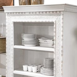 Ridgevalley Étagère Missoula - Manguier massif - Blanc vintage -Meubles de salon Soldes 1000359909 220624 030 DETAILS P000000001000359909