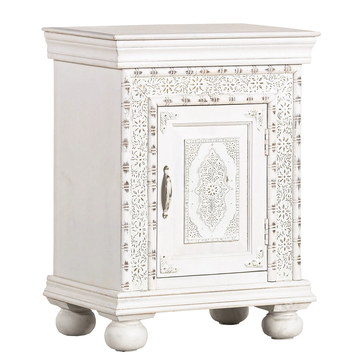 Ridgevalley Bout de canapé Missoula - Manguier massif - Blanc vintage 3 Ridgevalley Bout de canapé Missoula - Manguier massif - Blanc vintage