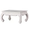 Ridgevalley Table basse Missoula - Verre / Manguier massif - Blanc vintage