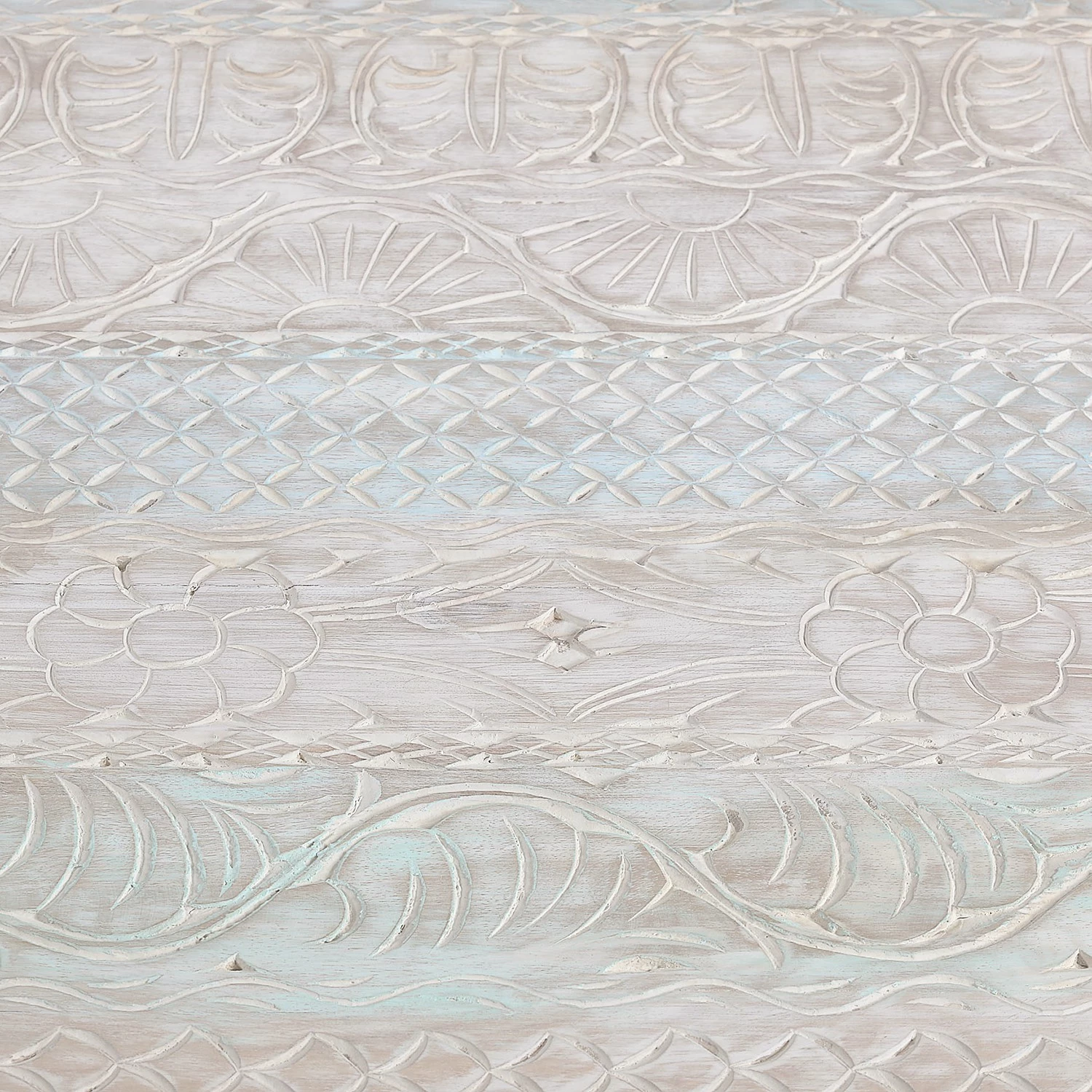 Ridgevalley Table basse Missoula - Verre / Manguier massif - Blanc vintage 11 Ridgevalley Table basse Missoula - Verre / Manguier massif - Blanc vintage – Image 9