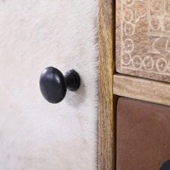 Red Living Buffet Vallentuna - Manguier massif / Métal - Manguier / Noir -Meubles de salon Soldes 1000359916 220621 045 DETAILS P000000001000359916