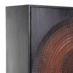 Red Living Buffet haut Curbar - Manguier massif / Métal - Noir -Meubles de salon Soldes 1000359917 220621 030 DETAILS P000000001000359917