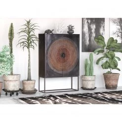 Red Living Buffet haut Curbar - Manguier massif / Métal - Noir -Meubles de salon Soldes 1000359917 220629 020 MOOD DETAILS P000000001000359917 mood