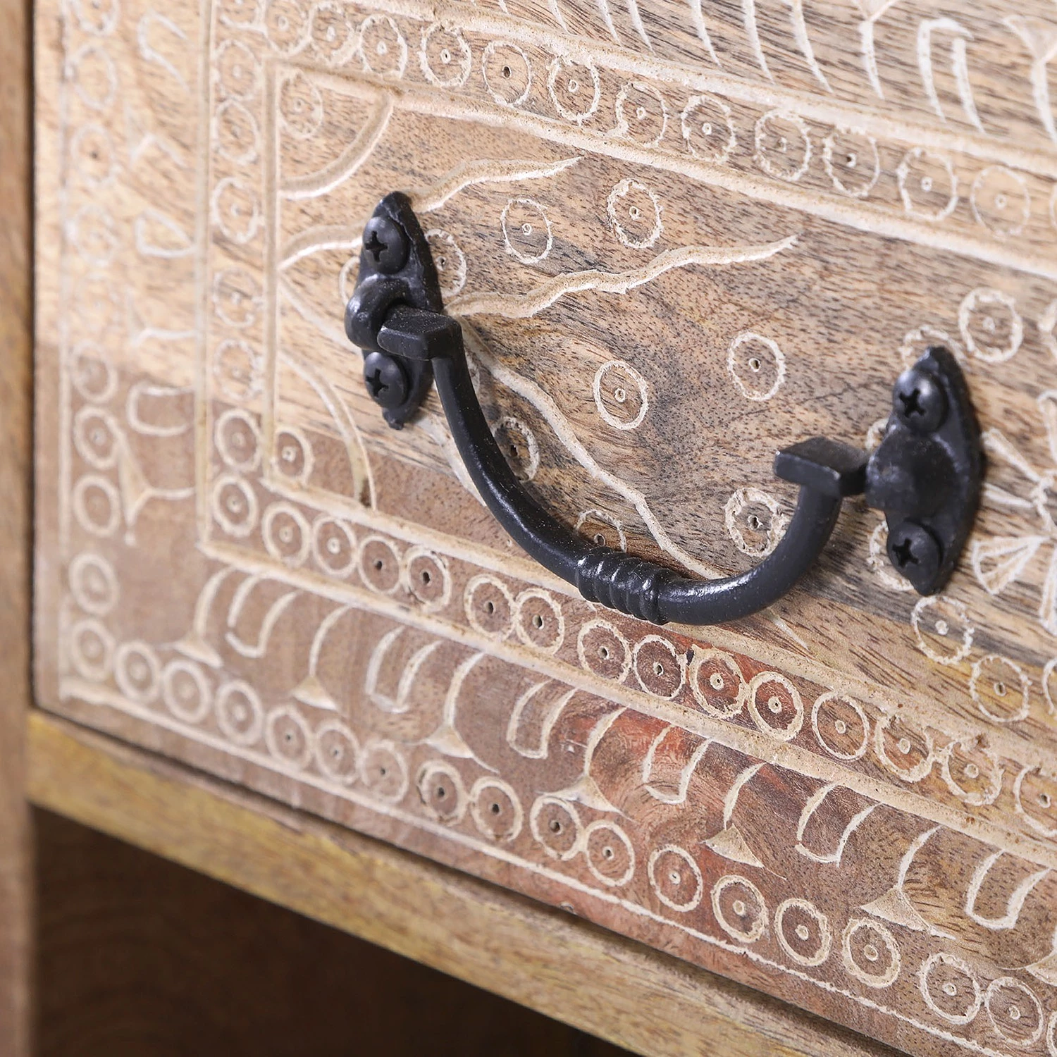 Red Living Meuble TV Vallentuna - Manguier massif / Métal - Manguier / Noir 9 Red Living Meuble TV Vallentuna - Manguier massif / Métal - Manguier / Noir – Image 7