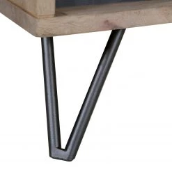 Ridgevalley Enfilade Lumby II - Manguier massif - Manguier clair / Gris -Meubles de salon Soldes 1000359923 220621 040 DETAILS P000000001000359923