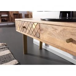 Naturoo Meuble TV Yearby - Manguier massif - Manguier / Doré -Meubles de salon Soldes 1000359927 220713 030 DETAILS P000000001000359927