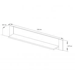 Trendteam Tablette murale Georgia - Imitation pin blanc -Meubles de salon Soldes 1000362846 220623 500 SKETCH DETAILS P000000001000362846 sketch