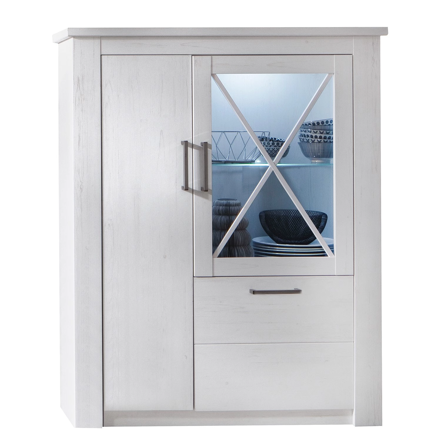 Trendteam Buffet haut Georgia - Imitation pin blanc 3 Trendteam Buffet haut Georgia - Imitation pin blanc