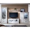 Trendteam Ensemble meubles TV Georgia (4 éléments) - Imitation pin blanc