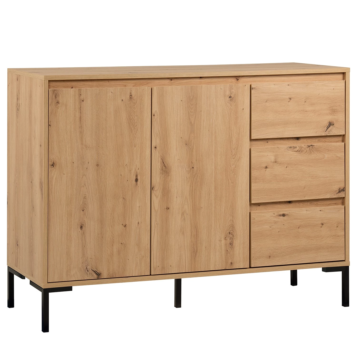 Loftscape Buffet Brochet II - Imitation chêne / Noir 15 Loftscape Buffet Brochet II - Imitation chêne / Noir – Image 13