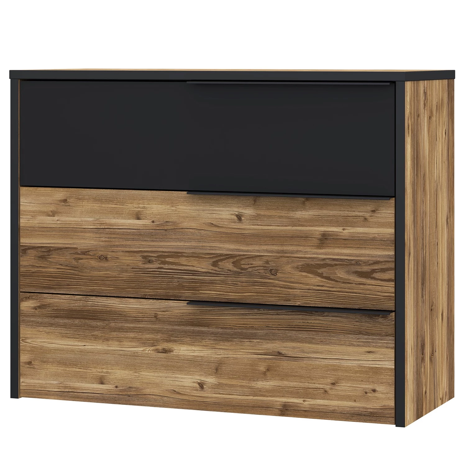 Loftscape Commode Huy - Imitation pin des Alpes / Noir 3 Loftscape Commode Huy - Imitation pin des Alpes / Noir