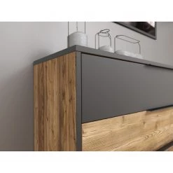 Loftscape Commode Huy - Imitation pin des Alpes / Noir 20 Loftscape Commode Huy - Imitation pin des Alpes / Noir -Meubles de salon Soldes 1000363079 220819 070 DETAILS P000000001000363079