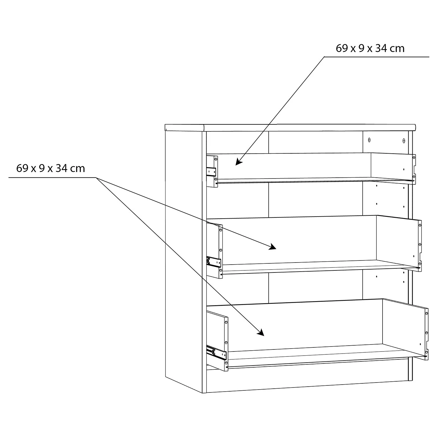 Loftscape Commode Almelo - Imitation chêne clair - Largeur : 75 cm 8 Loftscape Commode Almelo - Imitation chêne clair - Largeur : 75 cm – Image 6