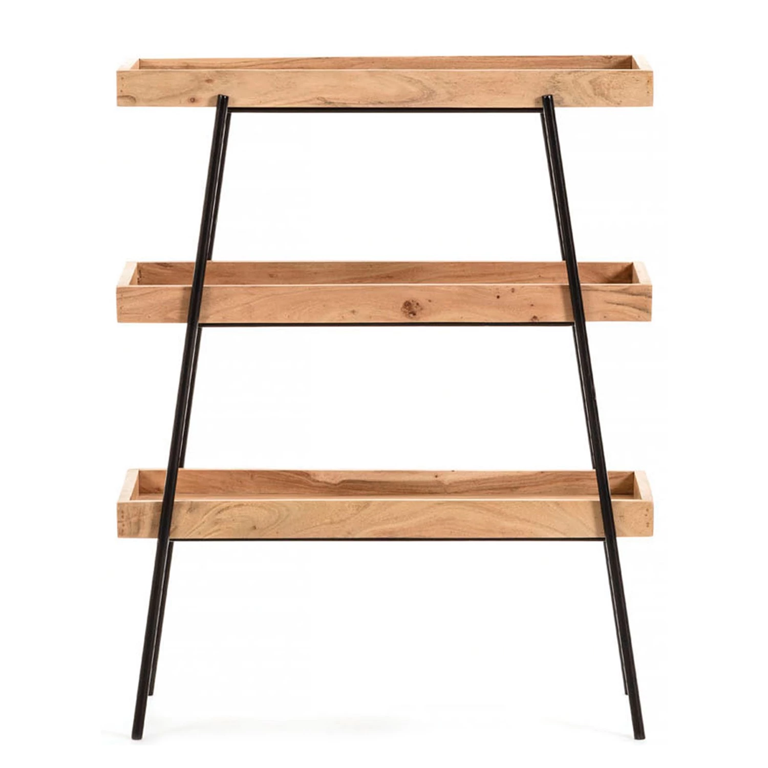 Red Living Étagère Beitbridge I - Acacia massif / Métal - Acacia / Noir 6 Red Living Étagère Beitbridge I - Acacia massif / Métal - Acacia / Noir – Image 4