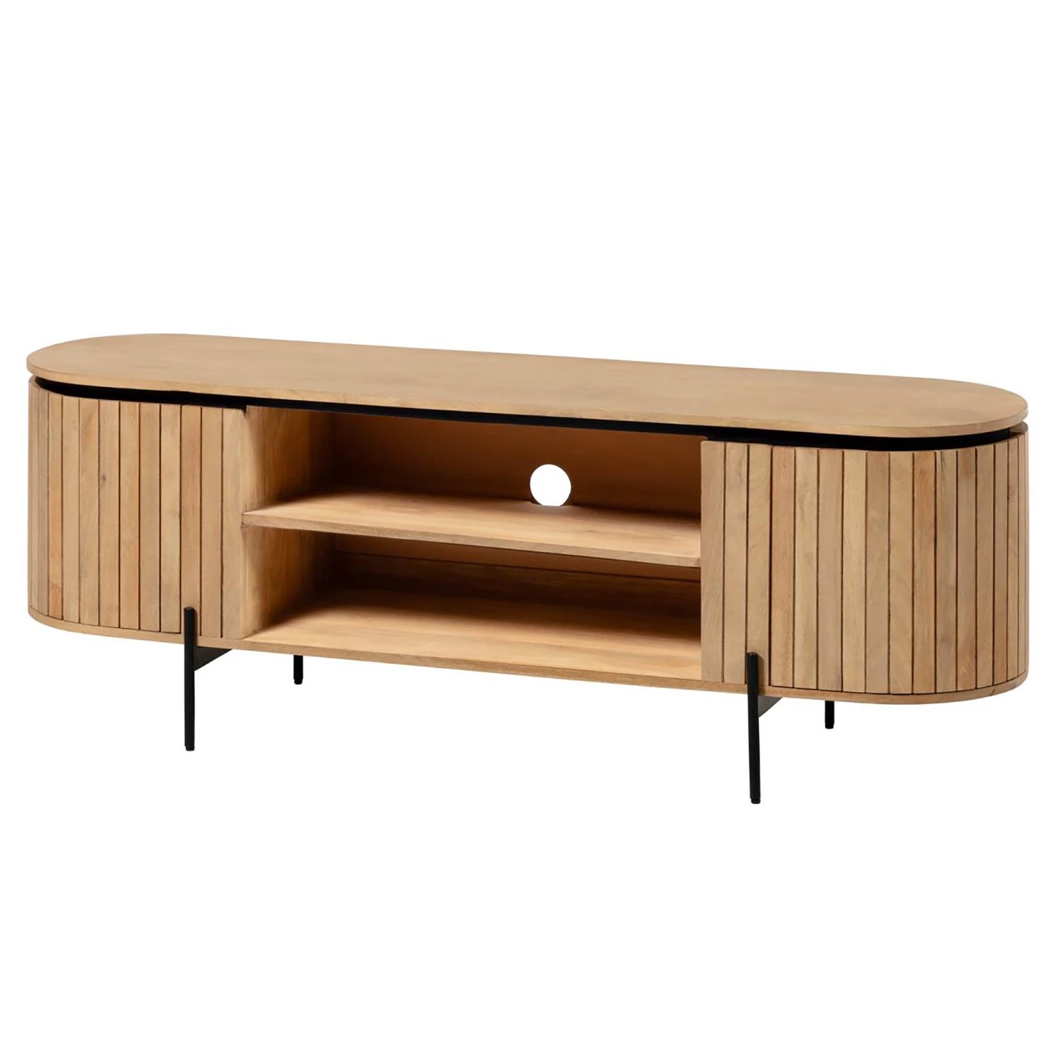 Red Living Meuble TV Lusaka - Manguier massif 3 Red Living Meuble TV Lusaka - Manguier massif