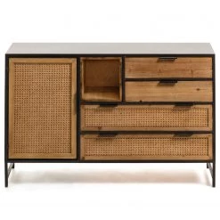 Red Living Buffet Kisumu - Cannage / Fer - Marron / Noir 22 Red Living Buffet Kisumu - Cannage / Fer - Marron / Noir -Meubles de salon Soldes 1000363968 220714 030 DETAILS P000000001000363968