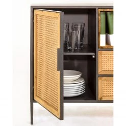 Red Living Buffet Kisumu - Cannage / Fer - Marron / Noir 27 Red Living Buffet Kisumu - Cannage / Fer - Marron / Noir -Meubles de salon Soldes 1000363968 220714 055 DETAILS P000000001000363968