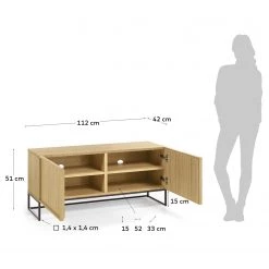 Red Living Meuble TV Tabora II - Placage en bois véritable - Chêne -Meubles de salon Soldes 1000363973 220714 500 SKETCH DETAILS P000000001000363973 sketch