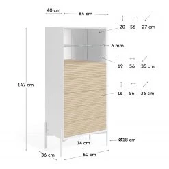 Norrwood Buffet haut Maredale - Partiellement en frêne massif - Frêne / Blanc 19 Norrwood Buffet haut Maredale - Partiellement en frêne massif - Frêne / Blanc -Meubles de salon Soldes 1000363992 220714 500 SKETCH DETAILS P000000001000363992 sketch