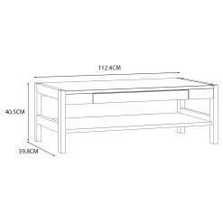 Loftscape Table basse Thurles - Imitation chêne Sonoma / Blanc -Meubles de salon Soldes 1000364867 220722 500 SKETCH DETAILS P000000001000364867 sketch