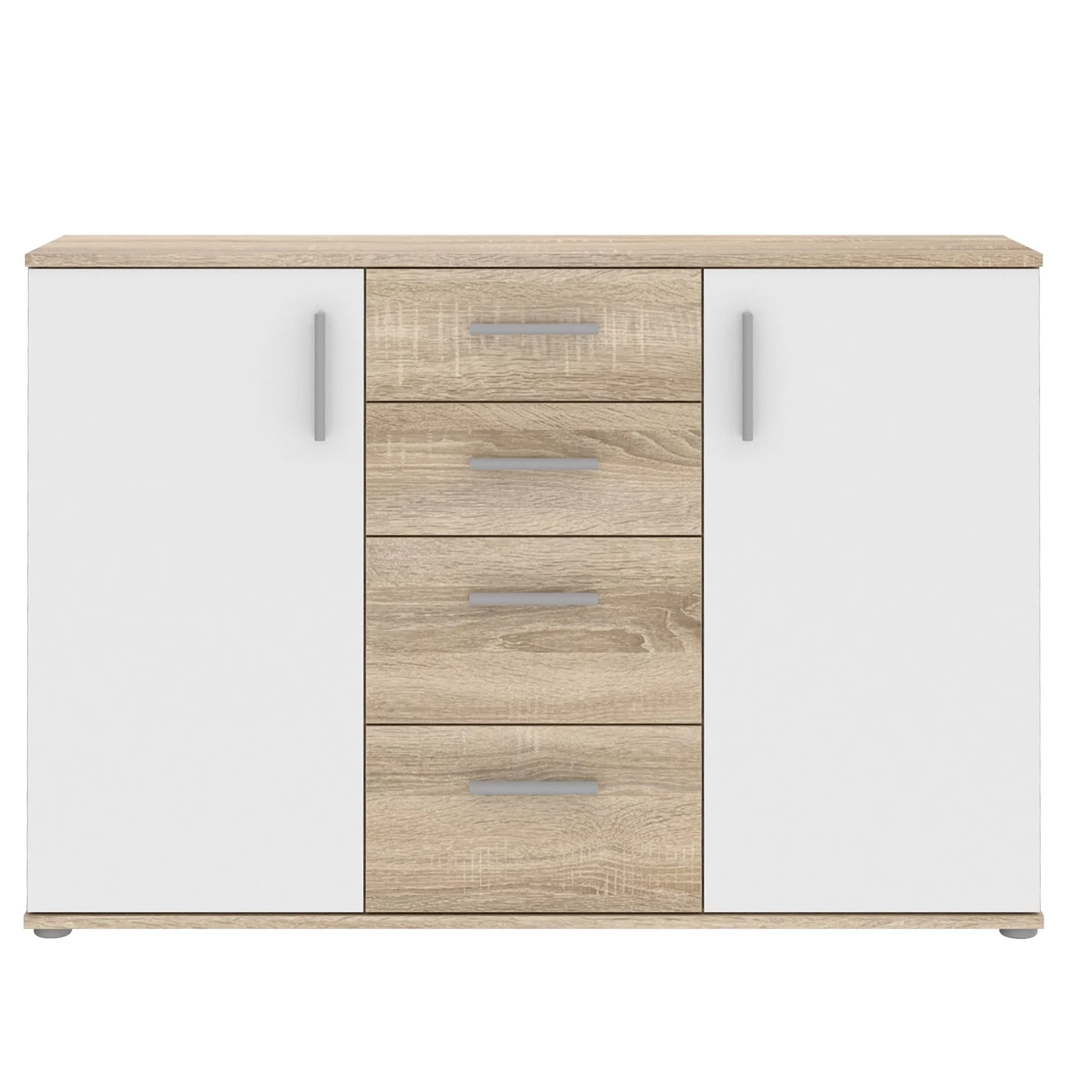 Loftscape Buffet Kiltealy II - Blanc / Imitation chêne Sonoma 5 Loftscape Buffet Kiltealy II - Blanc / Imitation chêne Sonoma – Image 3