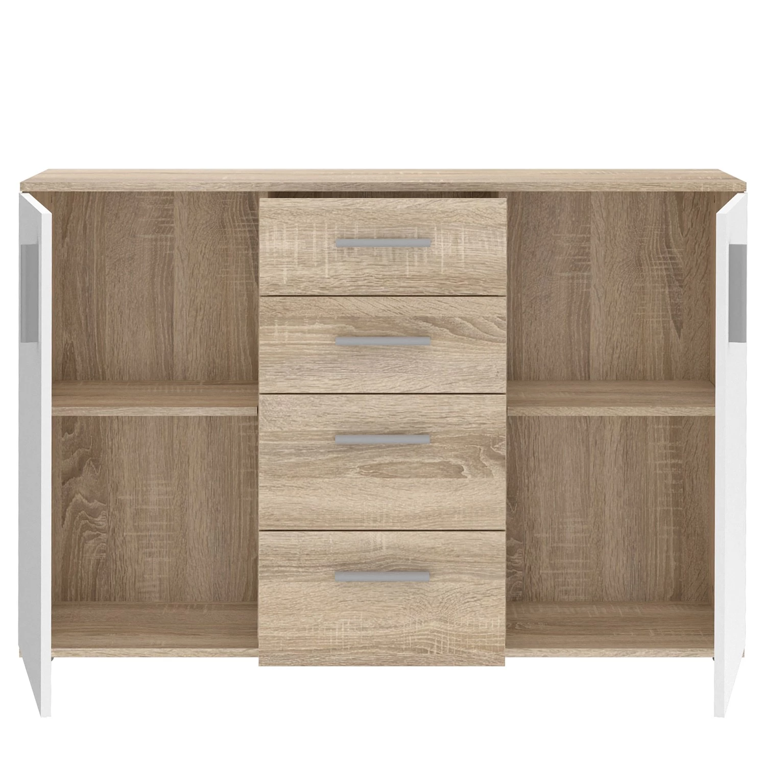 Loftscape Buffet Kiltealy II - Blanc / Imitation chêne Sonoma 7 Loftscape Buffet Kiltealy II - Blanc / Imitation chêne Sonoma – Image 5