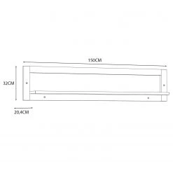 Loftscape Tablette murale Thurles - Imitation chêne Sonoma / Blanc 9 Loftscape Tablette murale Thurles - Imitation chêne Sonoma / Blanc -Meubles de salon Soldes 1000364874 220722 500 SKETCH DETAILS P000000001000364874 sketch