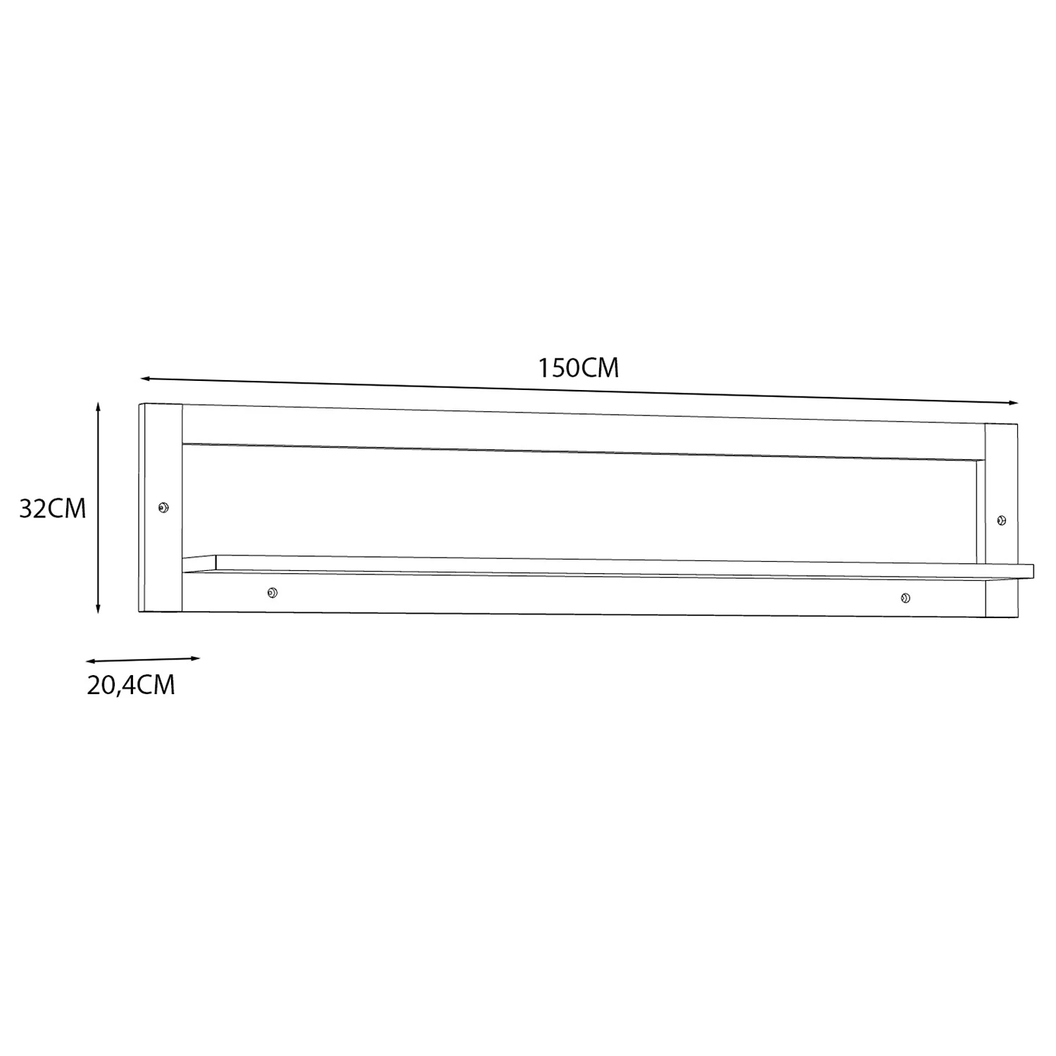 Loftscape Tablette murale Thurles - Imitation chêne Sonoma / Blanc 6 Loftscape Tablette murale Thurles - Imitation chêne Sonoma / Blanc – Image 4