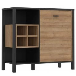 Red Living Buffet Kasala II - Imitation chêne Riviera / Noir -Meubles de salon Soldes 1000364877 220722 032 DETAILS P000000001000364877