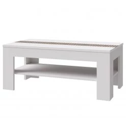 Loftscape Table basse Millquarter - Blanc / Imitation chêne clair
