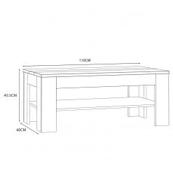 Loftscape Table basse Millquarter - Blanc / Imitation chêne clair -Meubles de salon Soldes 1000364878 220722 500 SKETCH DETAILS P000000001000364878 sketch