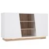Loftscape Buffet Camolin - Blanc brillant / Imitation chêne -Meubles de salon Soldes 1000364884 220722 010 IMAGE P000000001000364884