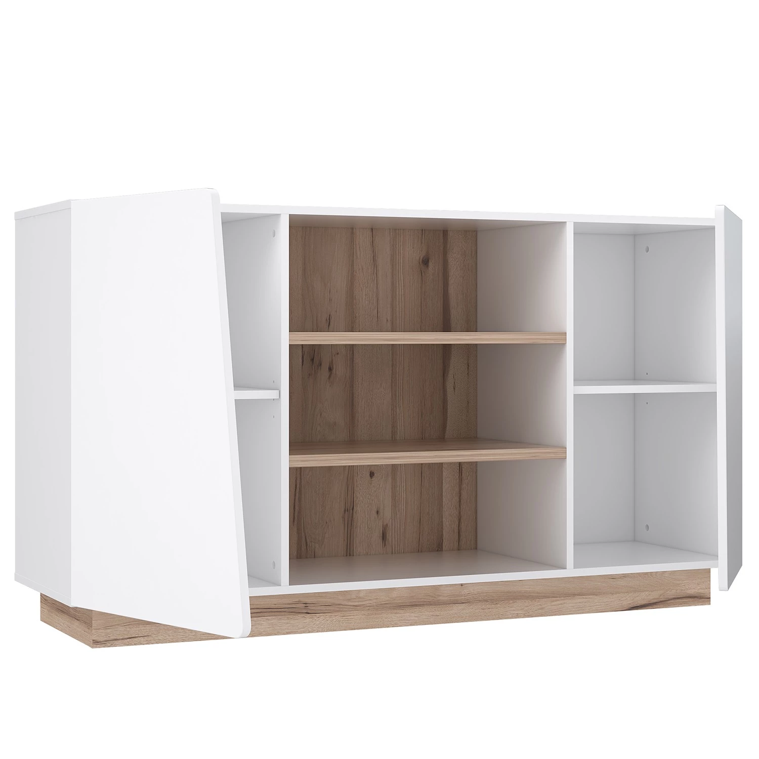 Loftscape Buffet Camolin - Blanc brillant / Imitation chêne 5 Loftscape Buffet Camolin - Blanc brillant / Imitation chêne – Image 3