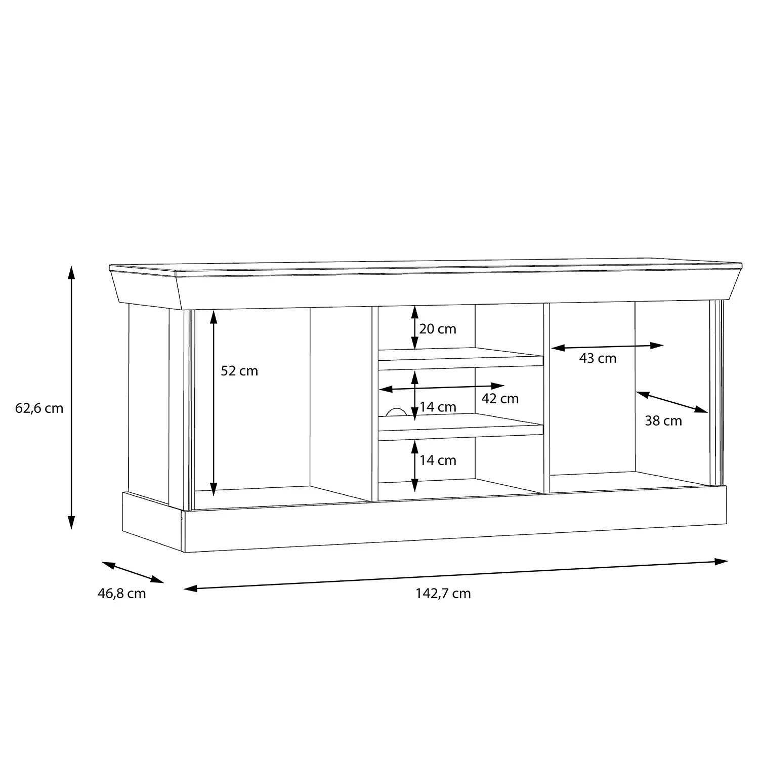 Ridgevalley Meuble TV Boolamore - Imitation chêne 8 Ridgevalley Meuble TV Boolamore - Imitation chêne – Image 6