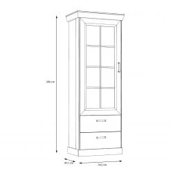 Ridgevalley Vitrine Boolamore II - Imitation épicéa blanc -Meubles de salon Soldes 1000364894 220722 500 SKETCH DETAILS P000000001000364894 sketch