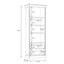 Ridgevalley Vitrine Boolamore II - Imitation épicéa blanc -Meubles de salon Soldes 1000364894 220722 501 SKETCH DETAILS P000000001000364894 sketch