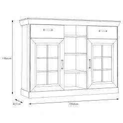 Ridgevalley Buffet Boolamore II - Imitation chêne -Meubles de salon Soldes 1000364895 220722 500 SKETCH DETAILS P000000001000364895 sketch