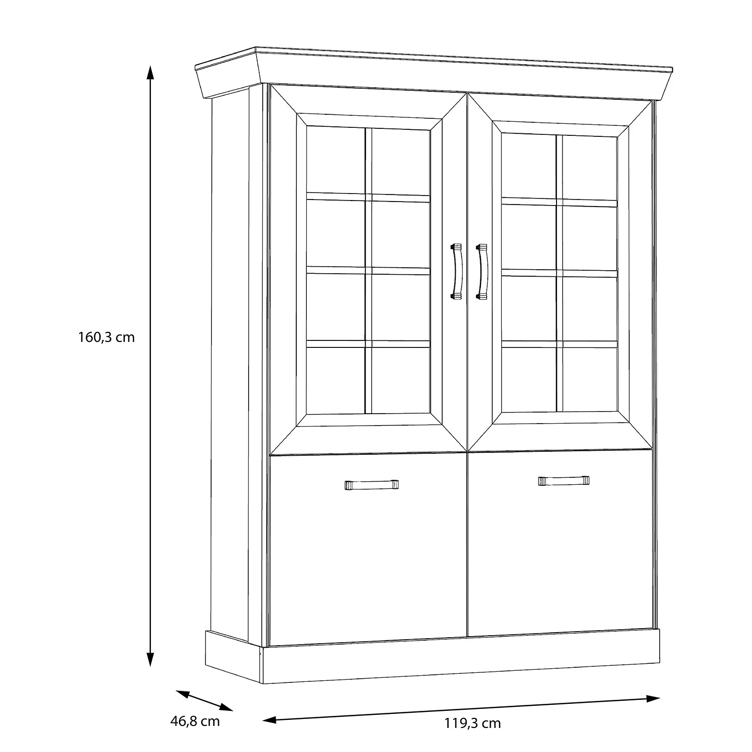 Ridgevalley Vitrine Boolamore I - Imitation chêne 8 Ridgevalley Vitrine Boolamore I - Imitation chêne – Image 6