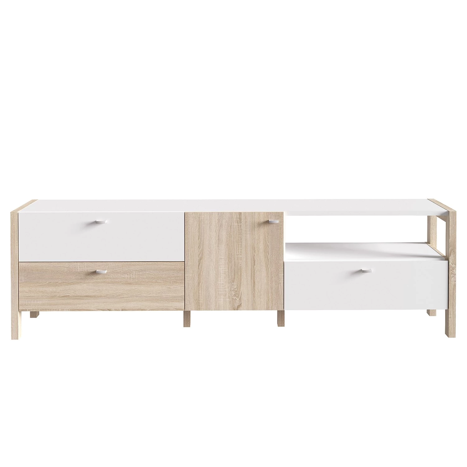 Loftscape Meuble TV Thurles - Imitation chêne Sonoma / Blanc 5 Loftscape Meuble TV Thurles - Imitation chêne Sonoma / Blanc – Image 3