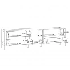 Loftscape Meuble TV Thurles - Imitation chêne Sonoma / Blanc 15 Loftscape Meuble TV Thurles - Imitation chêne Sonoma / Blanc -Meubles de salon Soldes 1000364899 220722 501 SKETCH DETAILS P000000001000364899 sketch