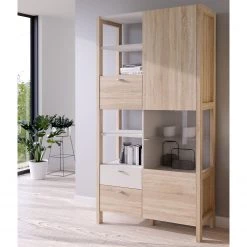 Loftscape Armoire Thurles - Imitation chêne Sonoma / Blanc -Meubles de salon Soldes 1000364901 220722 021 MOOD DETAILS P000000001000364901 mood
