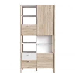 Loftscape Armoire Thurles - Imitation chêne Sonoma / Blanc -Meubles de salon Soldes 1000364901 220722 030 DETAILS P000000001000364901