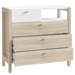 Loftscape Buffet Thurles II - Imitation chêne Sonoma / Blanc -Meubles de salon Soldes 1000364902 220722 031 DETAILS P000000001000364902